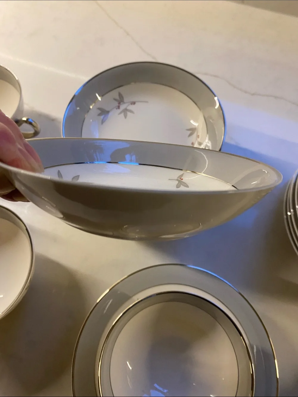 Harmony • Syracuse China • 10 tea cups and saucers + 10 dessert bowls